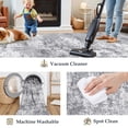 thumbnail image 2 of BERTHMEER 2.6'x8' Runner Rugs for Hallway Kitchen Bedroom Bathroom Entryway Entrance Abstract Modern Contemporary Washable Non Slip Runner Rugs, Gray, 2 of 5