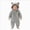 A69-Grey, variant on KJameas Baby Boys Girls Jumpsuit Fuzzy Fleece Bear Hooded Zip Up Footed
