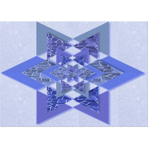 Ahgly Company Machine Washable Indoor Rectangle Transitional Heavenly Blue Area Rugs, 2' x 3'