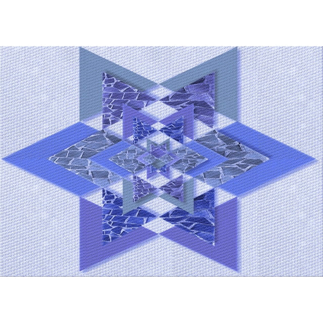 Ahgly Company Machine Washable Indoor Rectangle Transitional Heavenly Blue Area Rugs, 5' x 8'