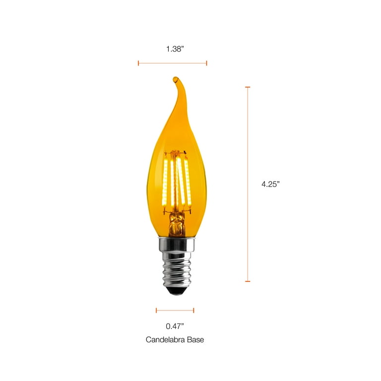 Better Homes & Gardens B10 Vintage Amber LED Light Bulb, 40W