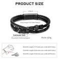 thumbnail image 2 of Personalize Stainless Steel Football Charm Leather Braided Bracelet Cremation Jewelry for Ashes Braided for Women Men, 2 of 5