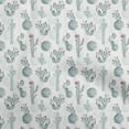 thumbnail image 1 of oneOone Rayon Grayish Blue Fabric Cactus Sewing Craft Projects Fabric Prints By Yard 56 Inch Wide, 1 of 5