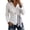 White, variant on Blouses for Women - Fashionable Front Twist Paisley Print Scarf Belt Long Sleeve Top - Business Casual Work Blouse,Navy S