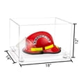 thumbnail image 2 of Clear Acrylic Fireman's Helmet Large Display Case with White Risers and Clear Base (A014-WR), 2 of 2