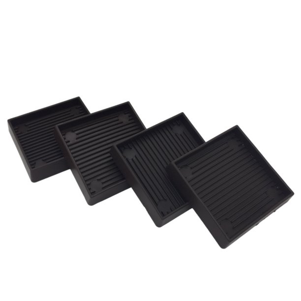 Casewin 3X3 Caster Cups, Square Rubber Furniture Cups with AntiSliding
