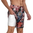 thumbnail image 3 of Balery Rose Flowers Mens Swim Trunks Swim Shorts for Men Quick Dry Inseam Beach Shorts with Compression Liner Pocket-3X-Large, 3 of 9