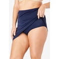 thumbnail image 4 of Swim 365 Women's Plus Size High-Waisted Swim Skirt With Built-In Tummy Control Brief, 4 of 5
