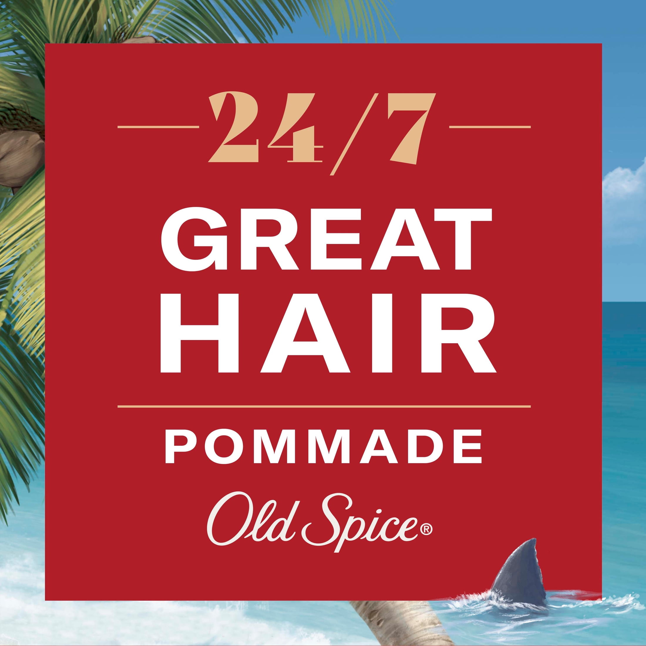 (3 pack) Old Spice Fiji Hair Styling Pomade for Men, Loose Hold, Low Shine, 2.22 oz