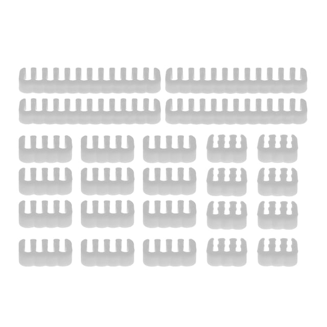 24pcs 24Pin 8Pin 6Pin Cable Comb for 3.0-3.6mm PC Power Cables Wiring (Cream)