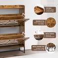 thumbnail image 4 of HABUTWAY Shoe Cabinet with 2 Flip Drawer,Shoe Storage Organizer for Entryway,Living Room and Bedroom-Retro, 4 of 8