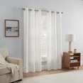 thumbnail image 3 of Eclipse Carter Draftstopper Room Darkening Grommet Curtain Panels, Set of 2, White, 37 x 63, 3 of 12