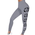 thumbnail image 2 of MGDXOX Game Day Football Leggings for Women Football Season Yoga Pants Sunday Tummy Control Graphic Workout Leggings Gray S, 2 of 4