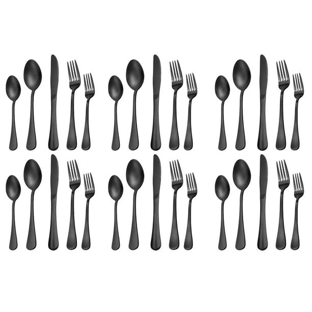 30 Piece Plated Stainless Steel Flatware Set, 30 Pieces Silverware Set