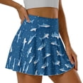 thumbnail image 4 of KUIFORTICartoon Shark Women Golf Skirts with Pockets Polyester Casual High Waisted Athletic Skorts Skirts Elastic Summer Clothes for Golf Running Workout, 4 of 7