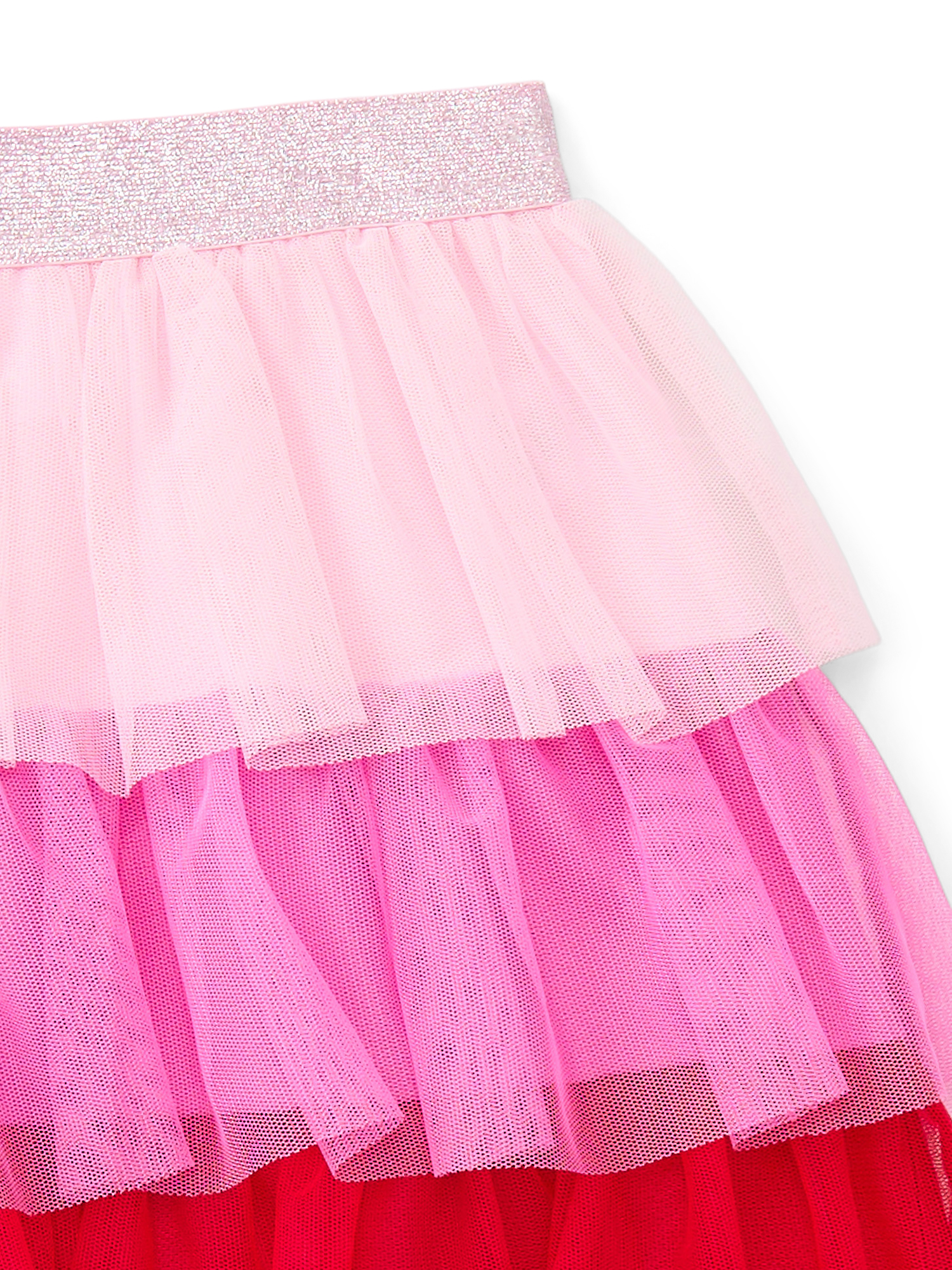 Way to Celebrate Girls Valentine's Day Tiered Mesh Skirt, Sizes 4-18