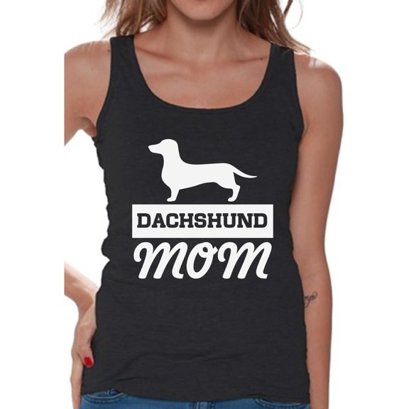 Women's Dachshund Mom Dog Lover Graphic Tank Tops Dachsie