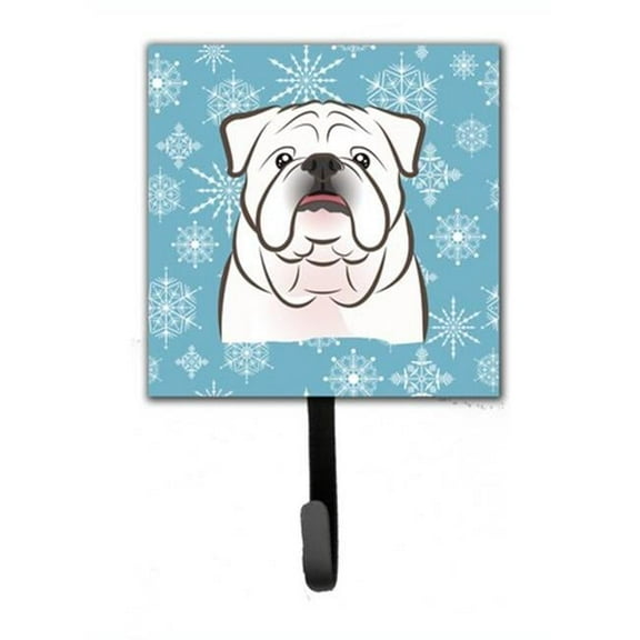 Carolines Treasures BB1654SH4 Snowflake White English Bulldog Leash & Key Holder