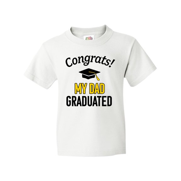 Inktastic Congrats My Dad Graduated with cap Youth T-Shirt
