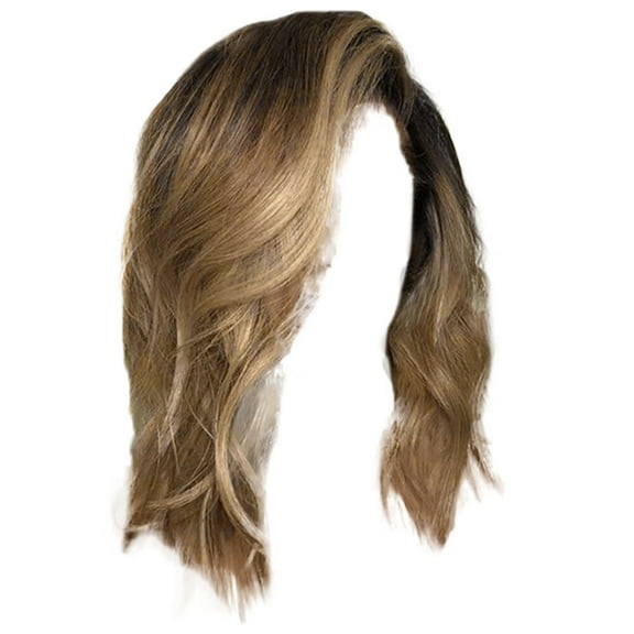 DOPI Wig Women Short Fiber Gold Curly Temperature Hair Wavy Parting High Brazilian wig