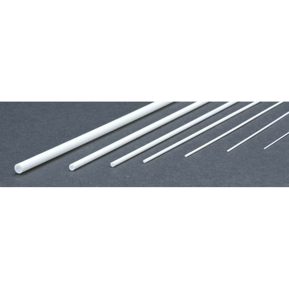 White Styrene Rod And Tube 7 pc. Assortment Evergreen
