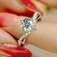 thumbnail image 3 of K-KED Fashion 925 Silver Filled Ring Cubic Zircon Women Wedding Delicate Jewelry Ring Sz 6-10-6, 3 of 6