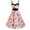 Pink, variant on Pisexur Short Sleeve Round-Neck Dress Fashion Women Casual Sleeveless Vintage Dinosaur Cami High Waist Dress Women Dress