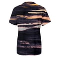 thumbnail image 4 of Womens T Shirts Short Sleeve Crewneck Casual Tie Dye Print T-Shirt Comfy Breathable Summer Top Brown L, 4 of 5