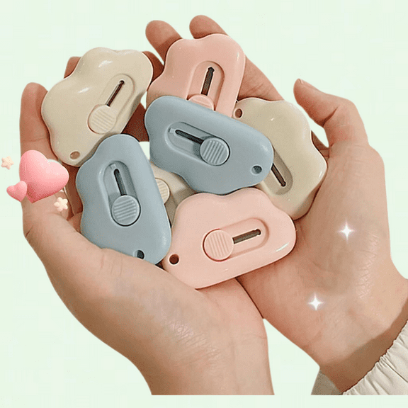 Mini Cloud Box Cutter Retractable - Cute and Practical Portable Utility Knife