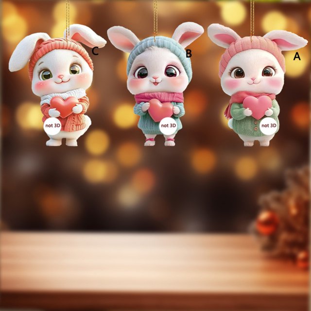 TIMIFIS Acrylic Tags 3Pcs Sweet Cute Acrylic Key Chain Car Rearview Mirror Accessories Backpack Pendant Car Accessories