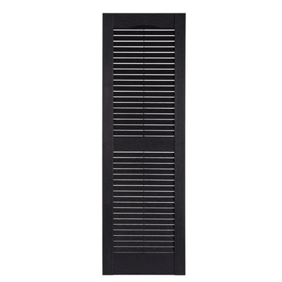 Perfect Shutters IL501559002 Premier Louver Exterior Decorative Shutter, Black - 15 x 59 in.