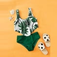 thumbnail image 2 of Cathalem Summer Bathing Suits for Girls Girl's Bikini Bathing Suits 2 Piece Swimsuits Beach Swimmer(Green,140), 2 of 2