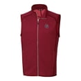 thumbnail image 2 of Men's Cutter & Buck Heather Red Gonzaga Bulldogs Mainsail Sweater-Knit Full-Zip Vest, 2 of 3