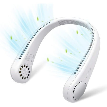 

Portable Neck Fan 360° Cooling Fan Usb Rechargeable Personal Neck Fan Earphone Design Neck Air Conditioner With 3 Wind Speeds Suitable For Outdoor And Indoor Use(White)