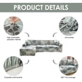 thumbnail image 3 of 2pcs Sectional Couch Covers, Printed L-Shaped Sofa Covers, Stretch Couch Slipcovers for Sectional Sofa, Sofa Slipcovers with 2 Pillowcases (Pattern YZQ, Large + X-Large), 3 of 8