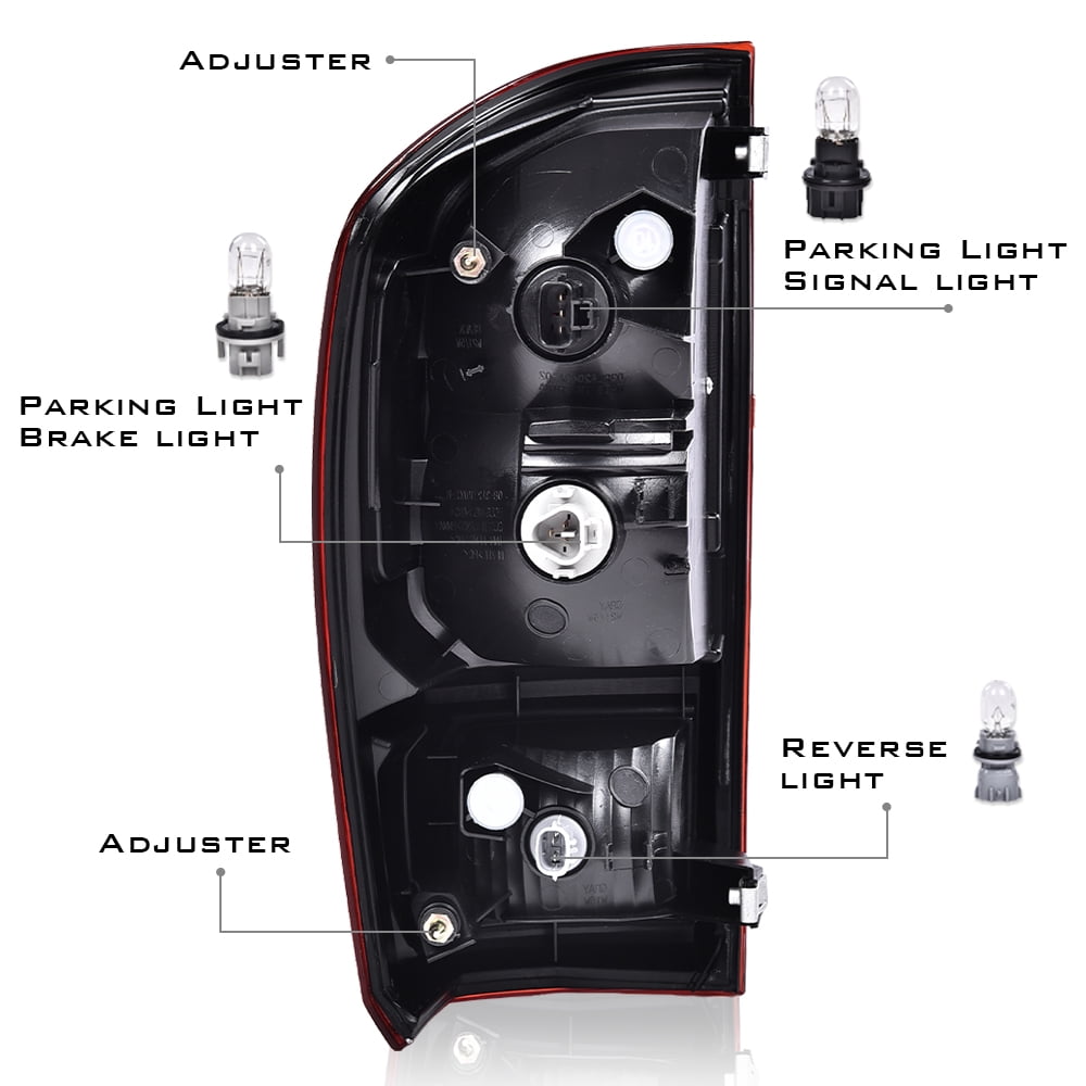 PIT66 Rear Tail Light Lamp Fit for Toyota Tacoma 2016-2023 All Models 8155004200,81550 04200,81550-04200,TO2801201 Red Lens Black Housing Right