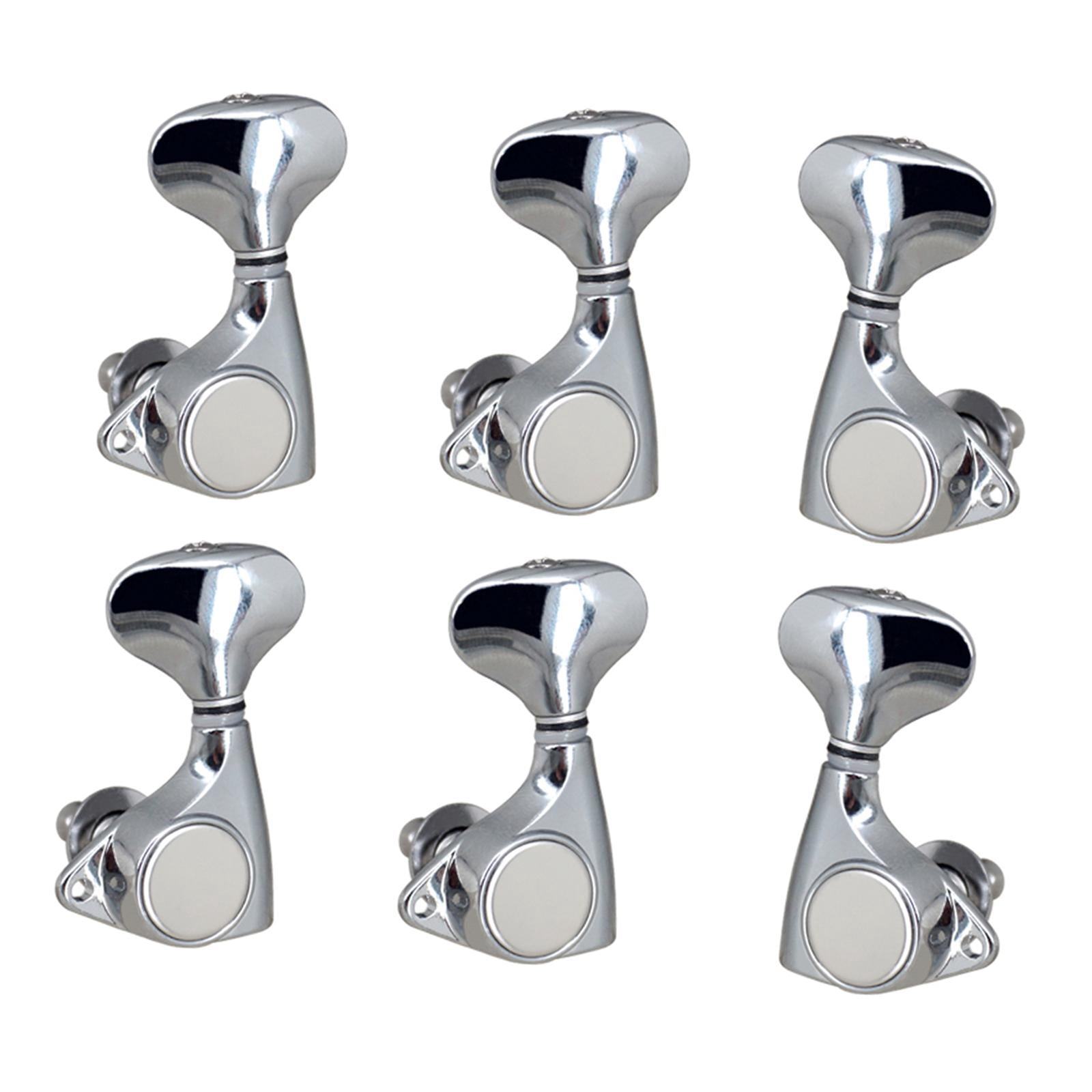 JWQFBC 6 Pieces Guitar String Tuning Pegs 2L and 4R 1:18 Retro Design Parts Lightweight