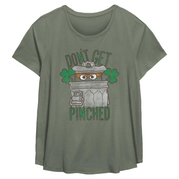 Women's Sesame Street Oscar the Grouch Don't Get Pinched  Graphic T-Shirt
