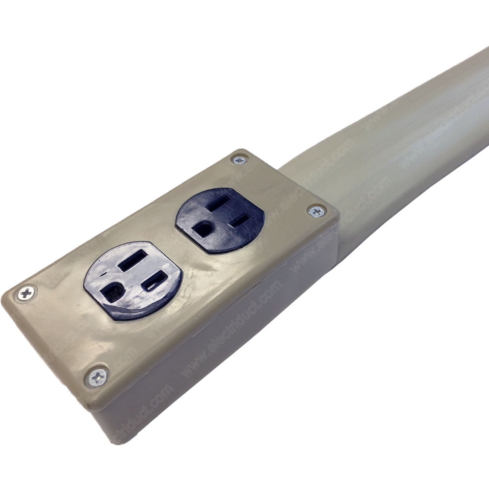 Low Profile Electrical Power Extension Cord UL Listed Color Beige