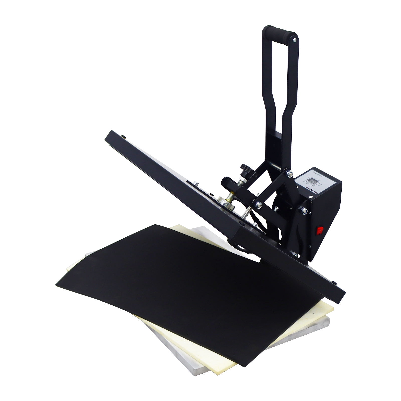 Techtongda Manual Digital Display Flat Sublimation Transfer Heat Press Machine for T-shirt 16*24"
