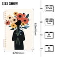 thumbnail image 2 of FORMRS 1-Subject Spiral Notebook 8" x 5" College Ruled 60 Refillable Sheet A5 Hard Cover, Black Flowers, 2 of 7