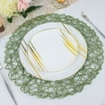 Efavormart 6 Pack 15" Olive Green Metallic String Round Placemats For