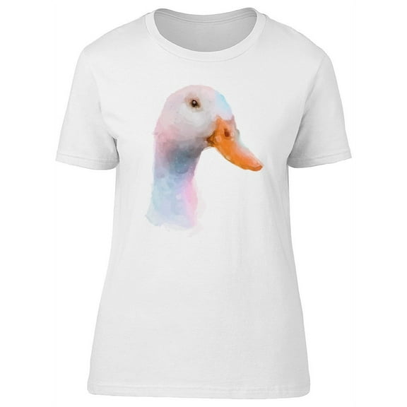 Cute Watercolor Duck T-Shirt Women -Image by Shutterstock, Female XX-Large
