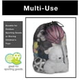 thumbnail image 5 of Smart Design Mesh Laundry Bag with Handle and Push Lock Drawstring - VentilAir Mesh Material - for Clothes and Laundry - Home Organization - Holds 3 Loads - 36 x 24 Inch - Black, 5 of 5
