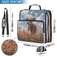 thumbnail image 3 of Water-Resistant 3-Ring Binder Organizer with Multiple Pockets Zipper Binder Bag for Office Brown Cow, 3 of 8