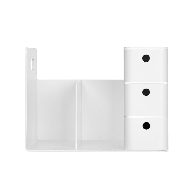 Organizador multiusos de pvc y 3 cajones AG BOX 28.7 x 20.9 x 19 cm color blanco