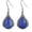 Lapis Lazuli, variant on Turquoise/Lapis Lazuli/Malachite/Larimar/Moss Agate/Moonstone 925 Sterling Silver Pear Shaped Teardrop Filigree Vintage Dangle Drop Earrings for Women