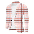 thumbnail image 4 of SUYIDA Kids Long Sleeve Big Plaid Lapel formal Suit Jacket Button Casual Coat Business Attire for Children - White, 4 of 4