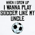 thumbnail image 2 of CafePress - Play Soccer Like My Uncle Body Suit - Baby Light Bodysuit, Size Newborn - 24 Months, 2 of 4