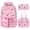 Pink Strawberry, variant on Cute School Backpack Set Water Resistant Durable 3-in-1 School Bookbag for Travel & Daily Use